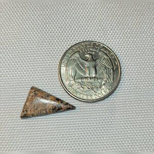 7.5Ct Cassiterite Cabochon from Utah with Black Chalcedony backing- 1.5 grams